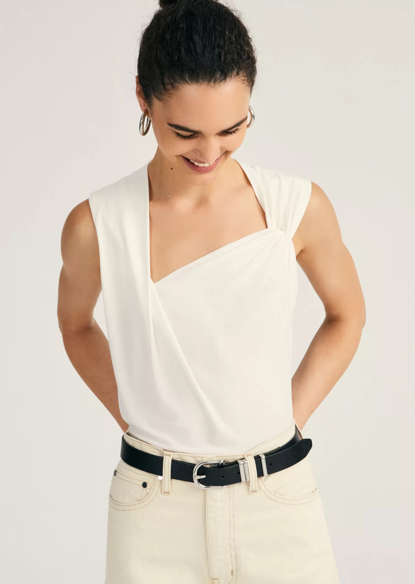 Derek Lam Alya Sleeveless Draped Top New