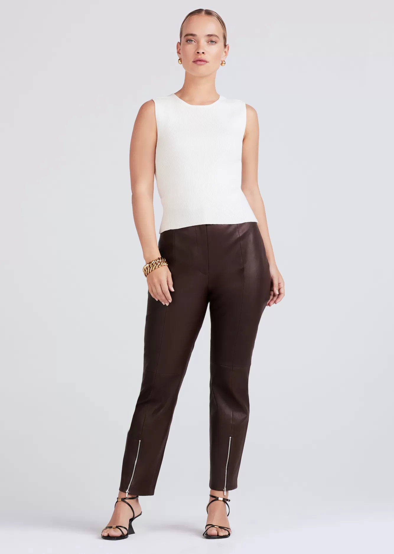 Derek Lam Ariana Muscle Ribbed Sweater Tank Discount