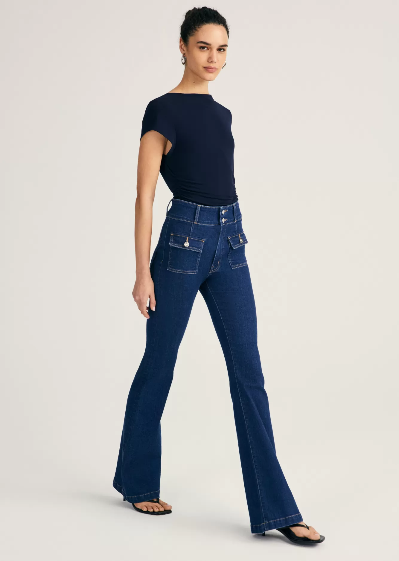 Derek Lam Barlow Pocket Front Flare Clinton Cheap