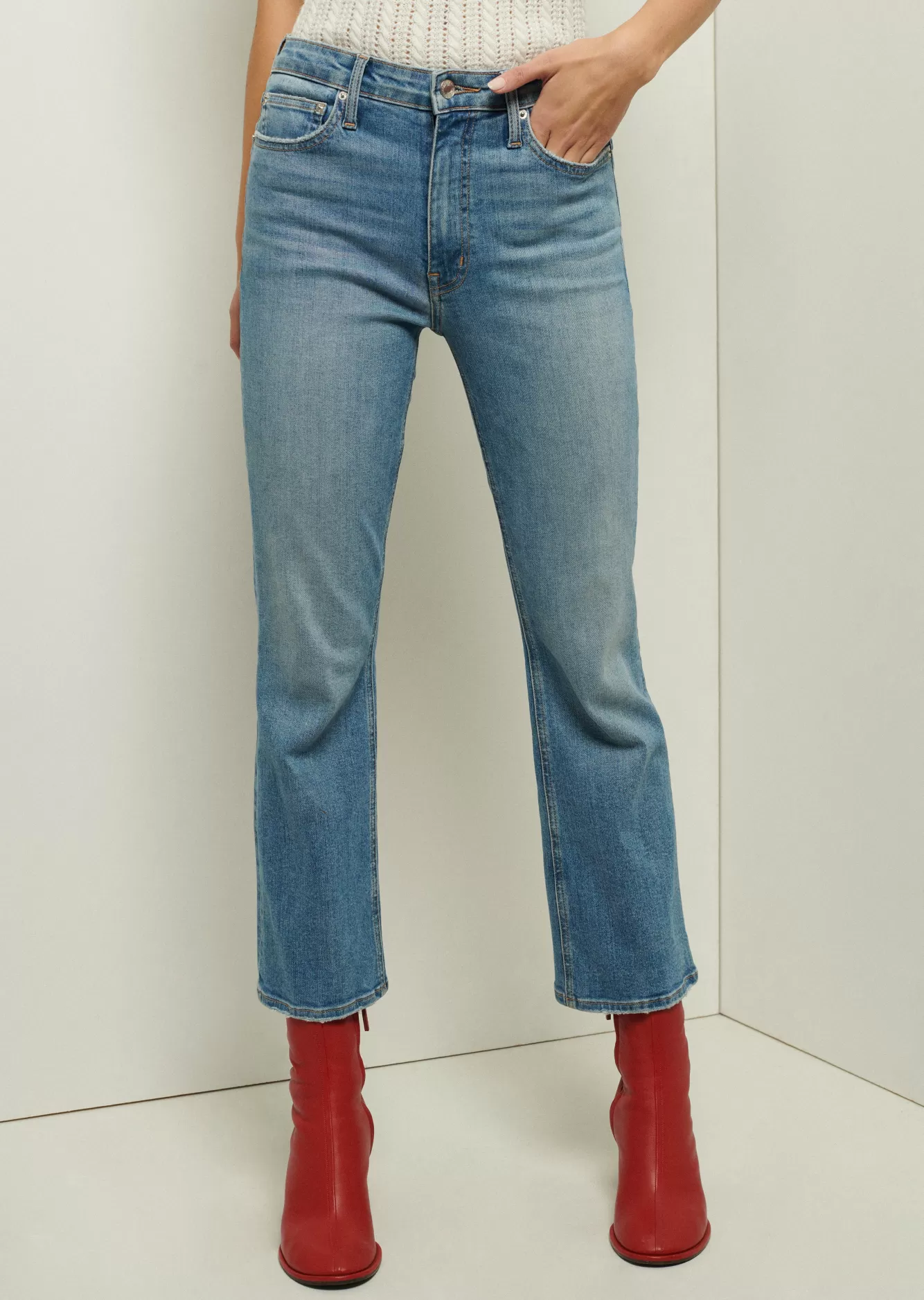 Derek Lam Crosby High Rise Crop Flare Jeans Broome Online