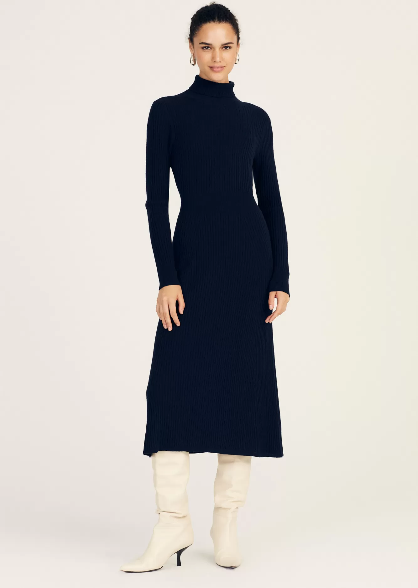 Derek Lam Diana Turtleneck Dress Midnight Discount