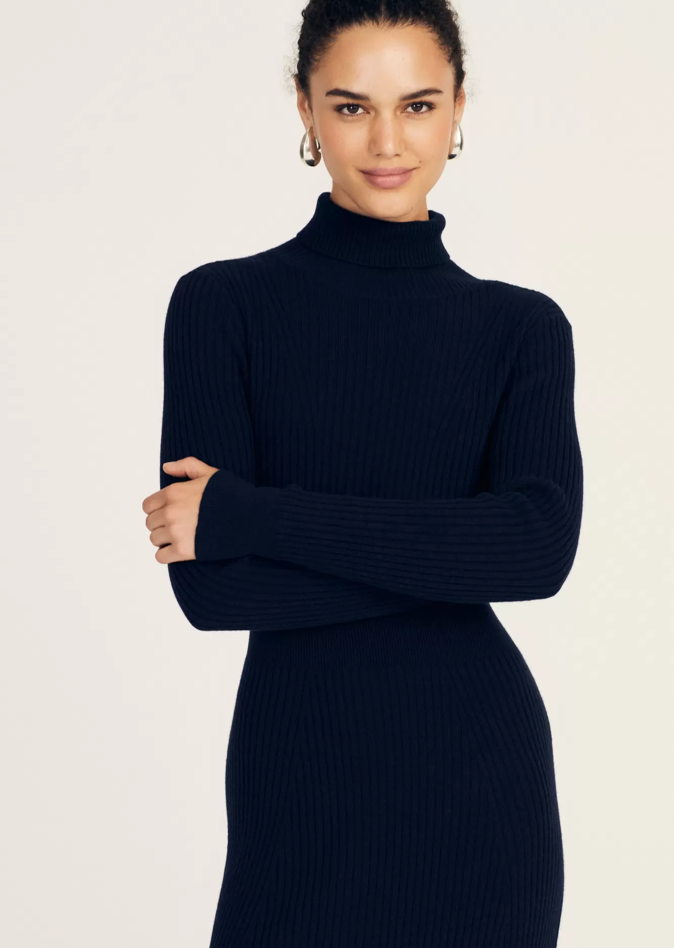 Derek Lam Diana Turtleneck Dress Midnight Discount