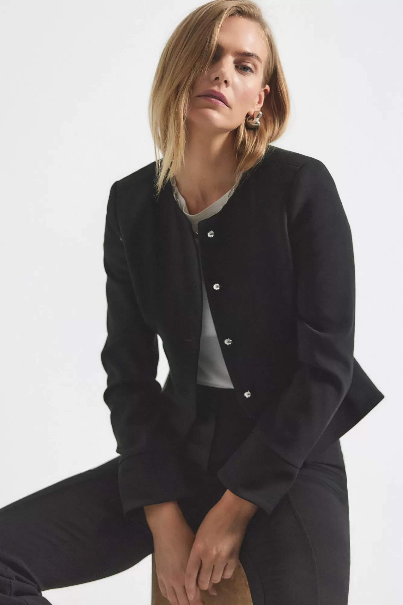 Derek Lam Elizabeth Peplum Jacket Black Sale