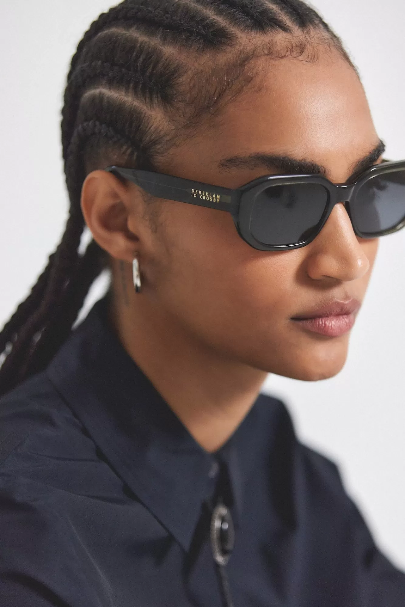 Derek Lam Fidela Angular Chunky Oval Sunglasses Dark Sage Cheap