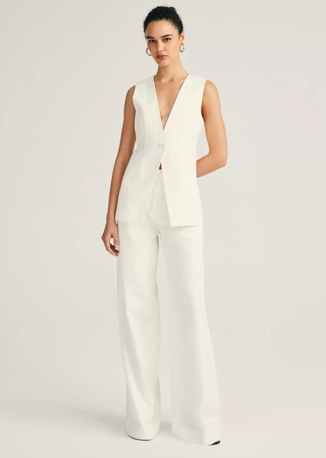 Derek Lam Francesca Vest Blanc de Blanc Sale