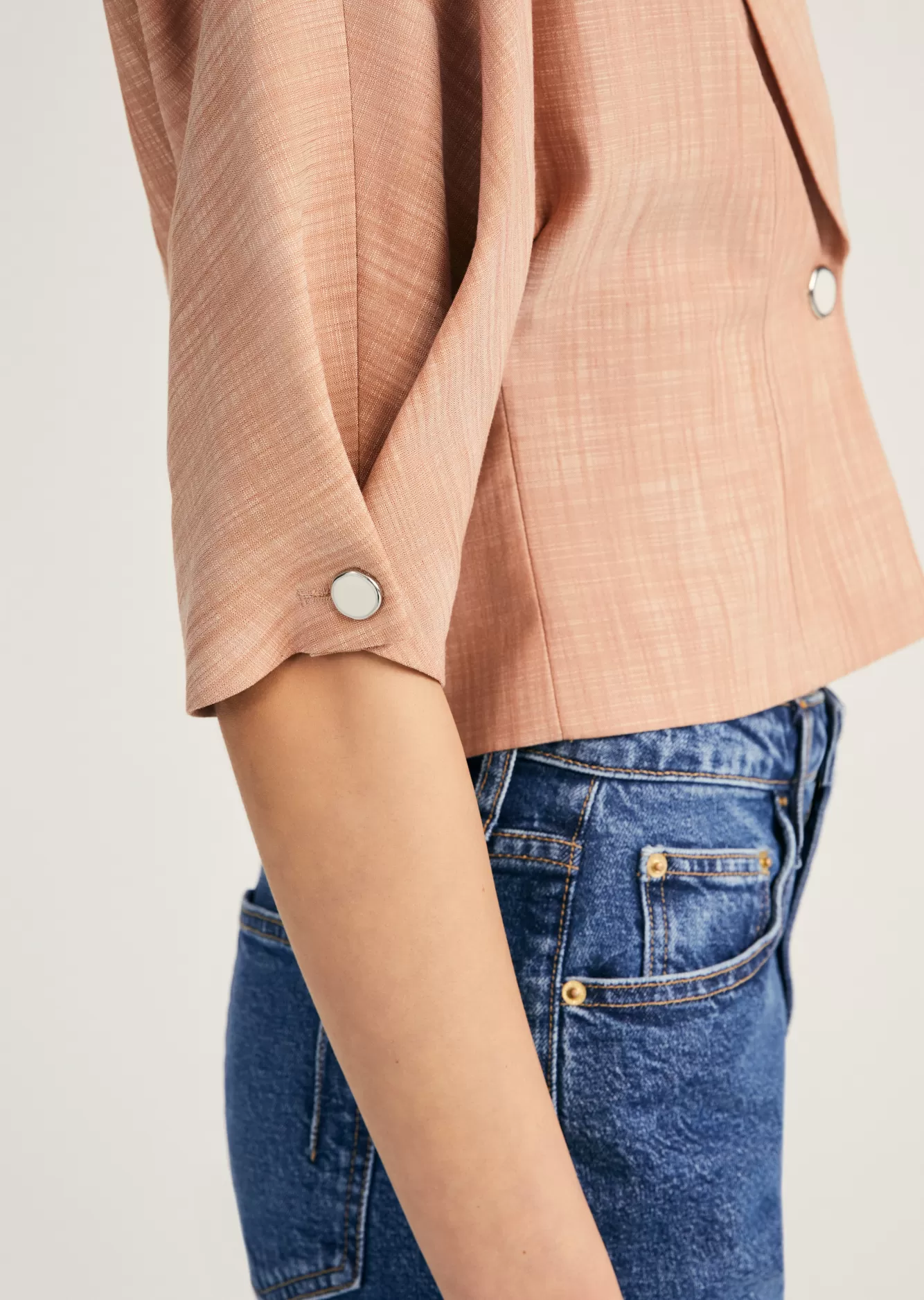 Derek Lam Gabriel Short Sleeve Jacket Caramel Online
