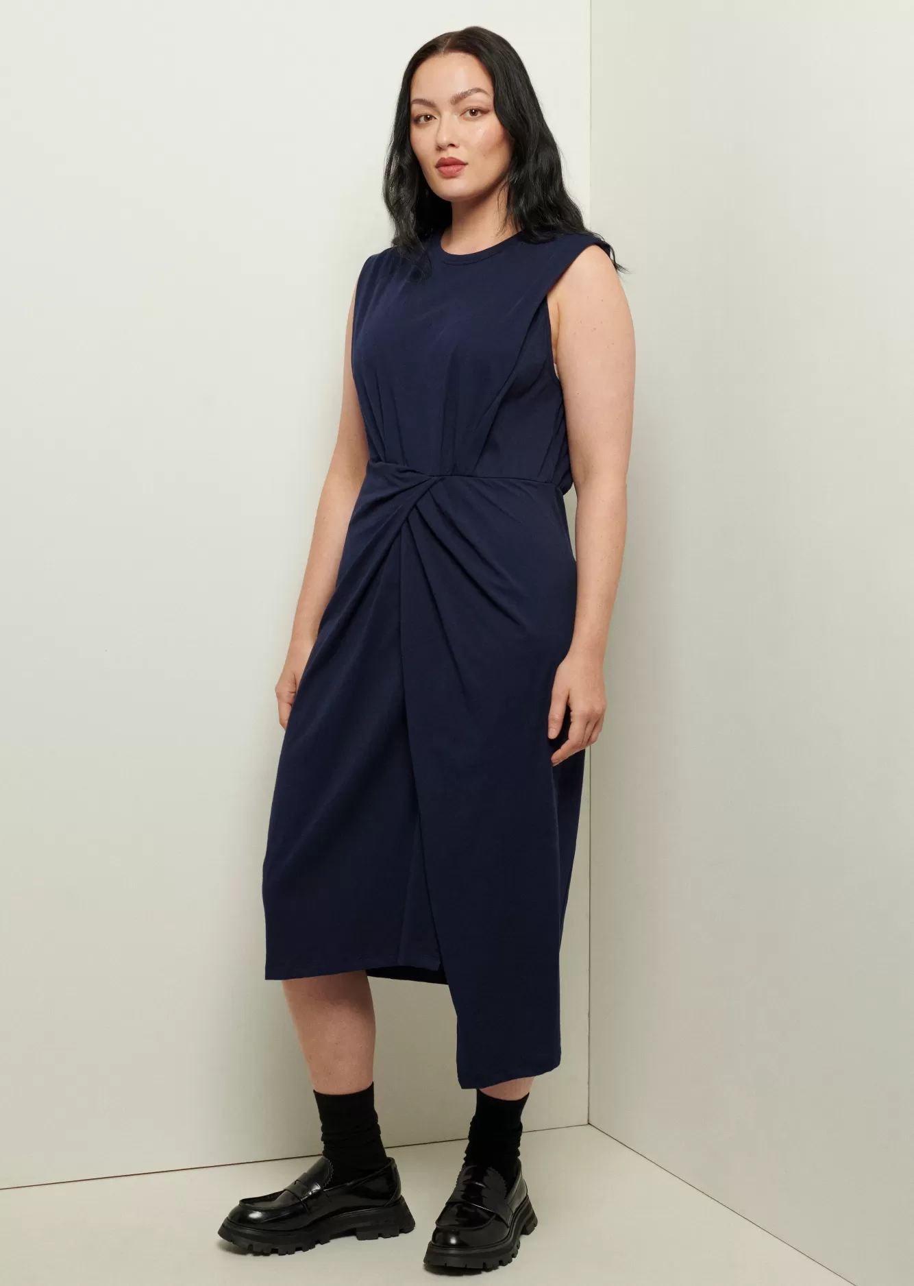 Derek Lam Landry T-Shirt Dress With Twist Wrap Detail Clearance