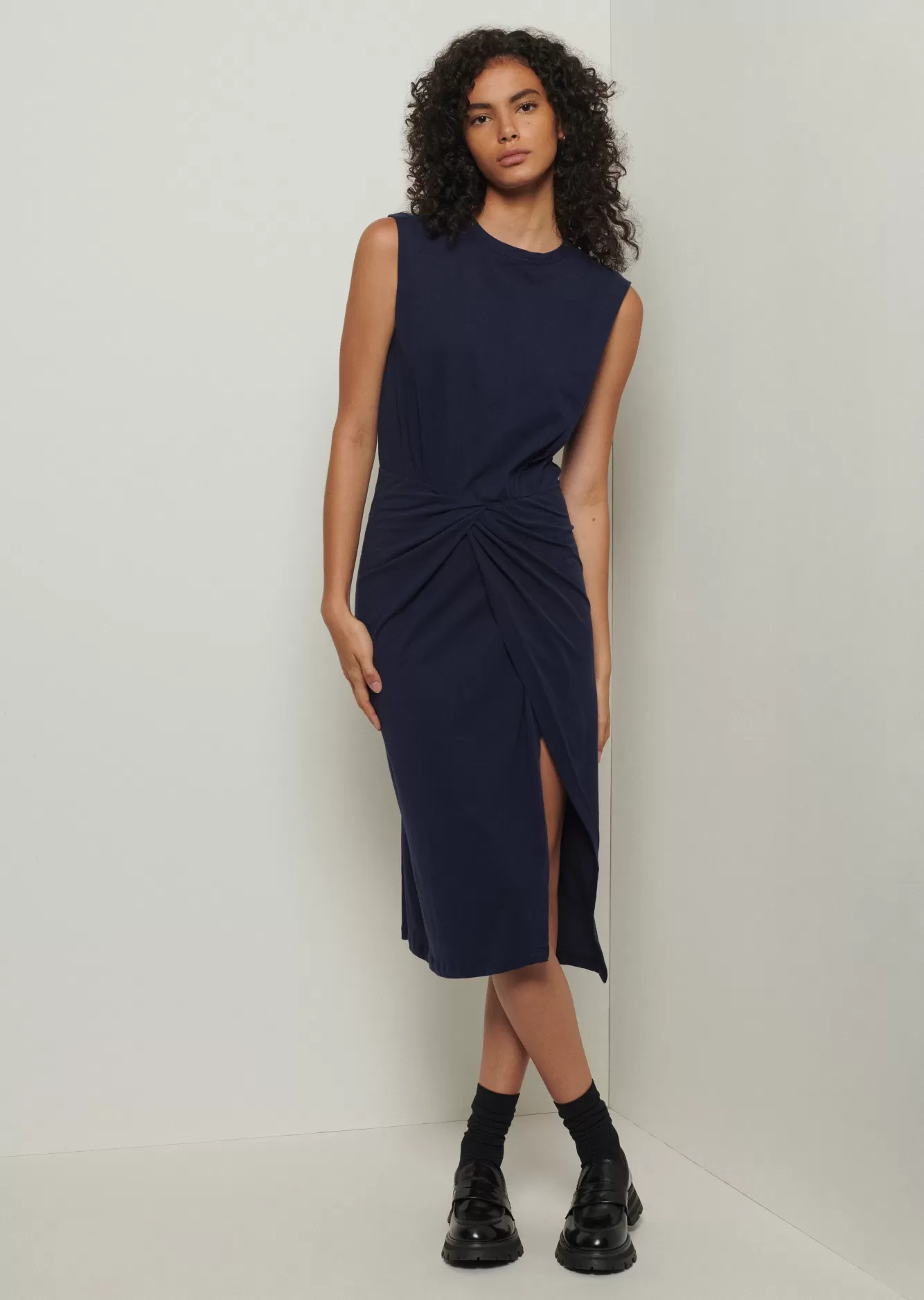 Derek Lam Landry T-Shirt Dress With Twist Wrap Detail Clearance
