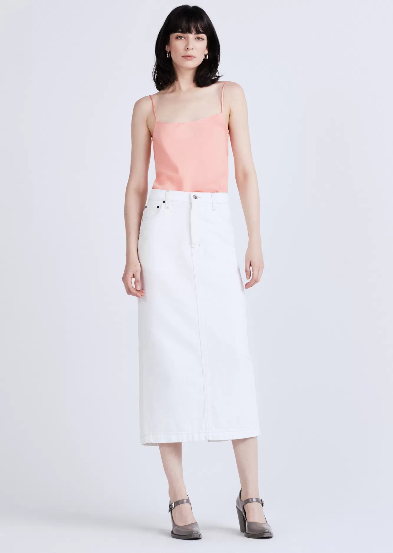 Derek Lam Logan Midi Skirt White Online