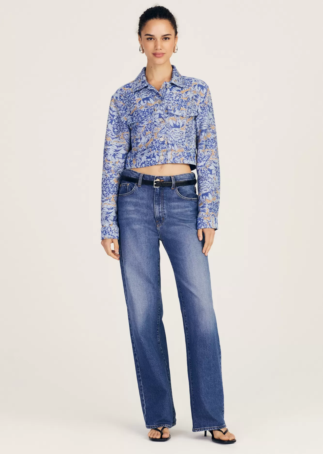 Derek Lam Marc Pocket Front Jacket Ciel Multi Fashion