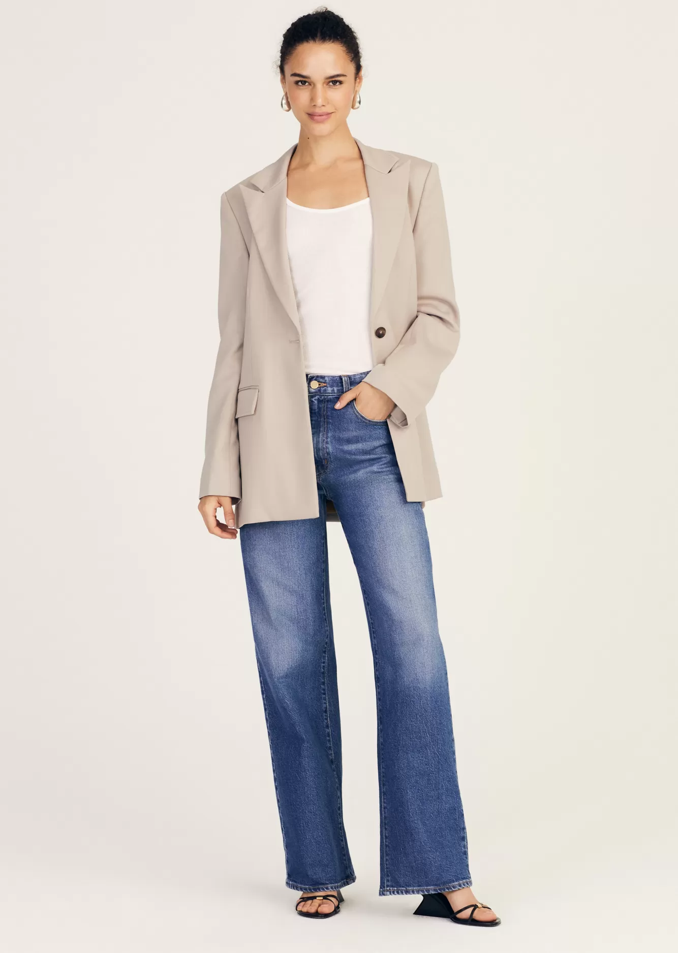 Derek Lam Nico Single Breasted Jacket French Grey Online