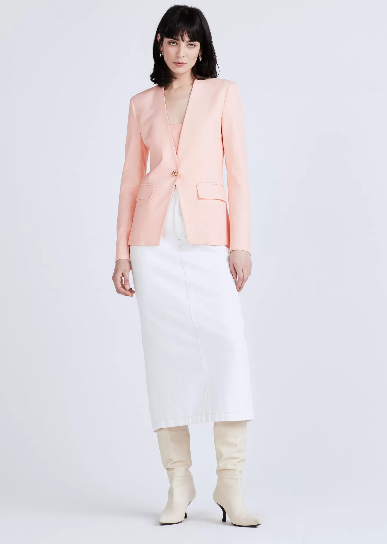 Derek Lam Perez Single Breasted Jacket Sherbert Sale