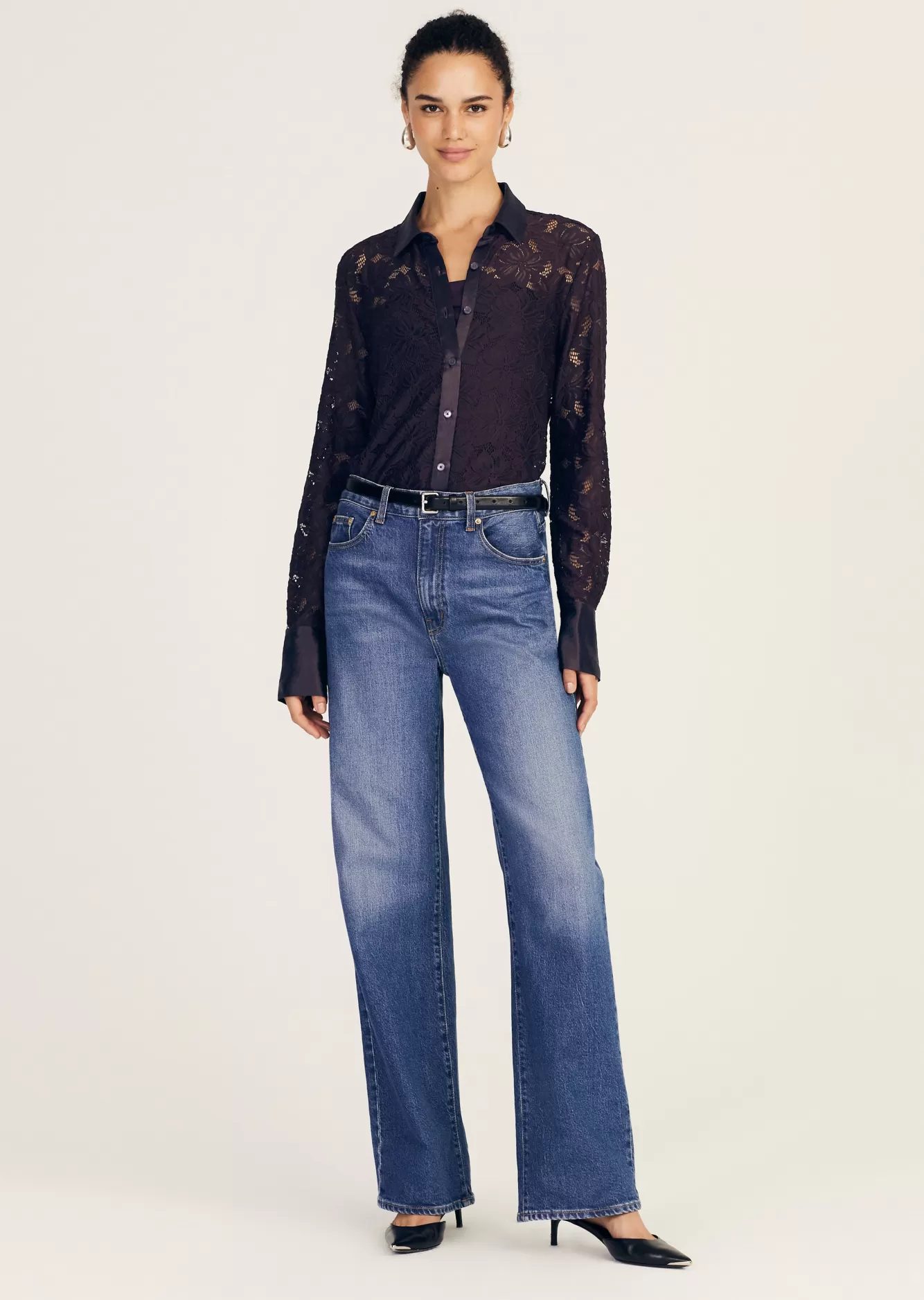 Derek Lam Raissa Button Down Top Aubergine Online
