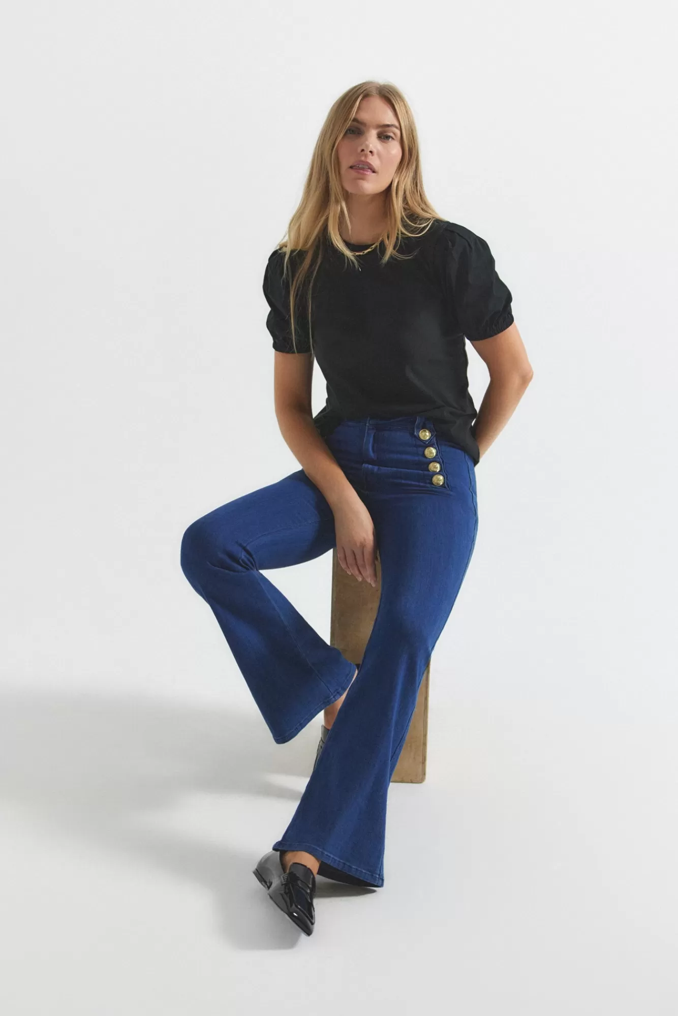 Derek Lam Robertson Flare Jeans Dark Wash Sale